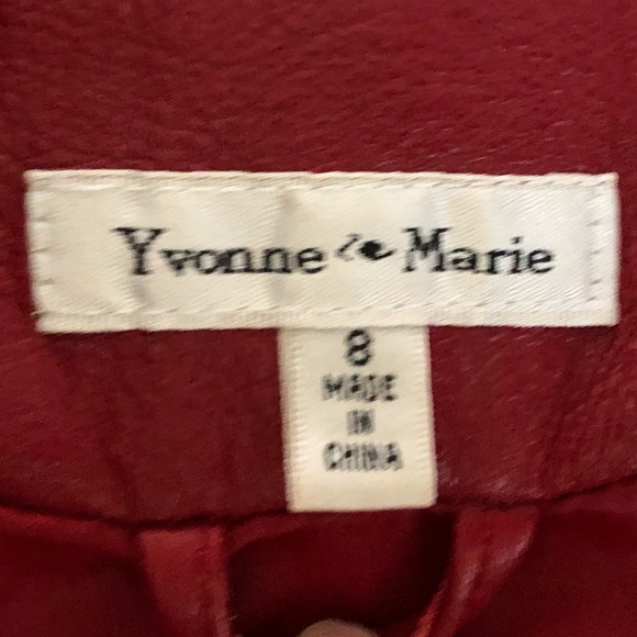 Genuine Red Leather Jacket - Picture 3 of 5
